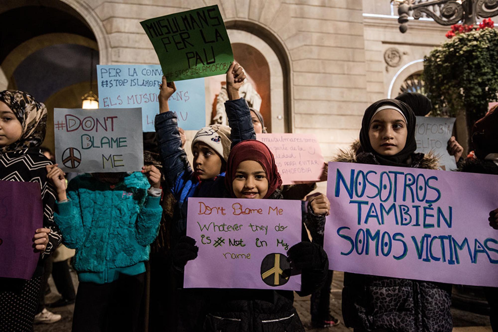 Manifestación contra la islamofobia el pasado 12 de diciembre en Barcelona.